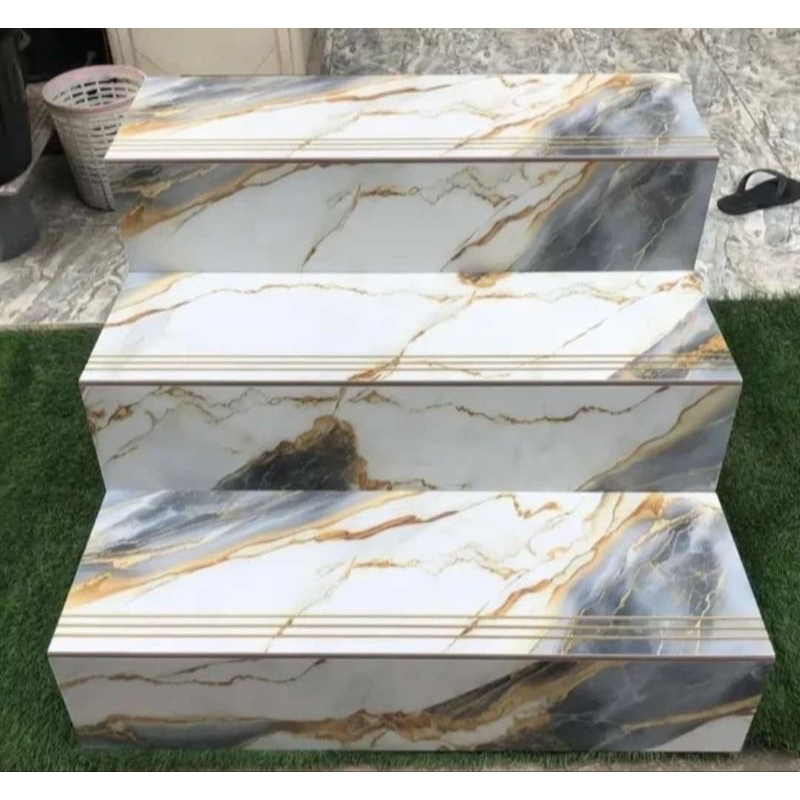 granit tangga motif marmer 30x80+20x80 1paket step nosing granite keramik tangga