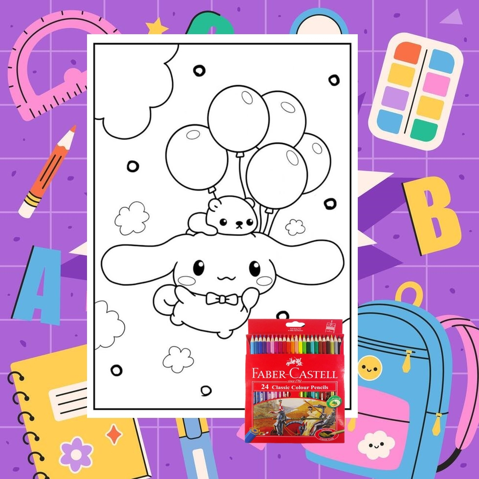 

50 Lembar Gambar Mewarnai Gratis Pensil warna