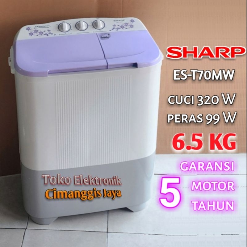 mesin cuci Sharp 2 tabung 6.5 kg 7 kg 8 kg