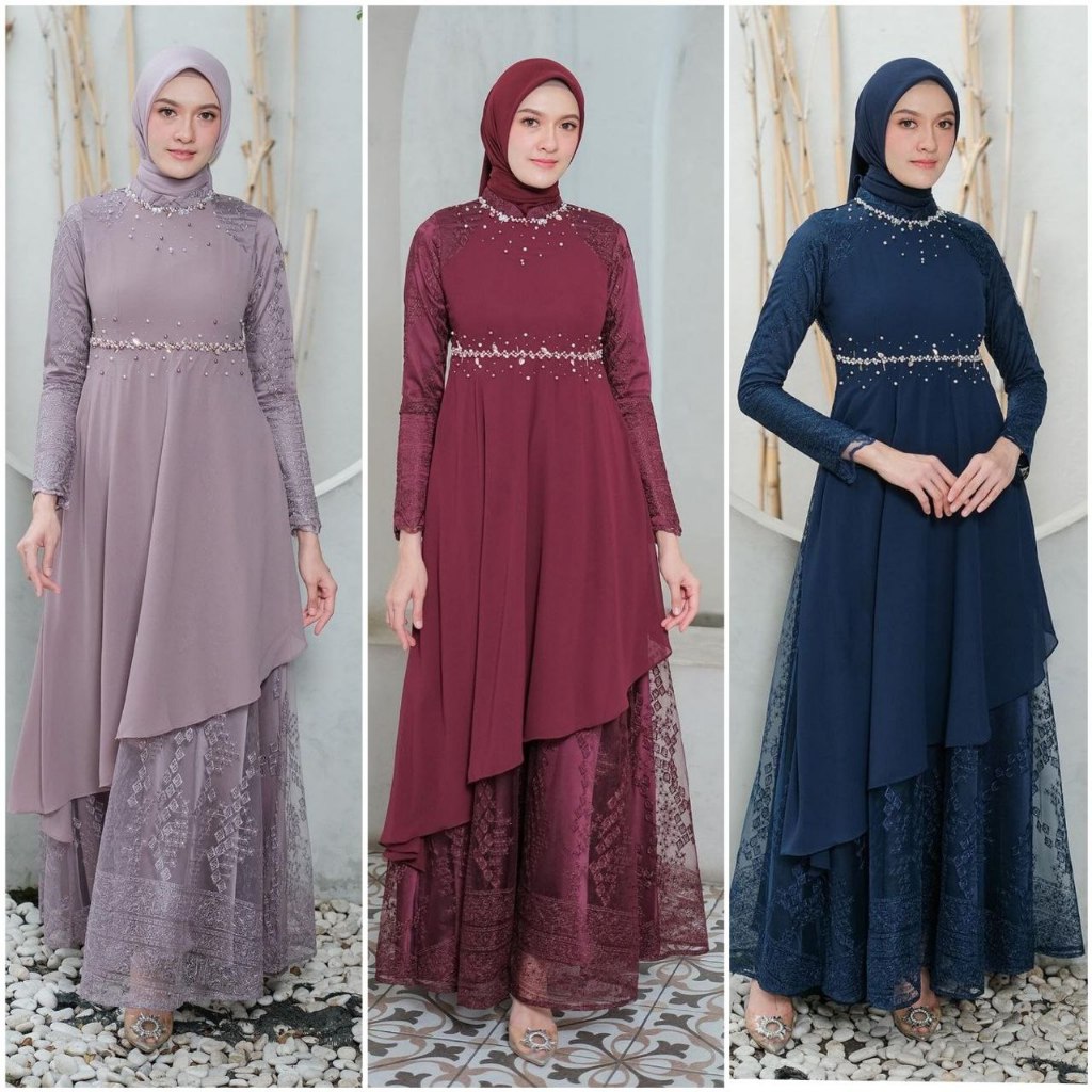 Gamis Rena Series Dress Wanita Baju Lebaran Ramadan Kondangan Pesta Terbaru 2025 akt.shoop
