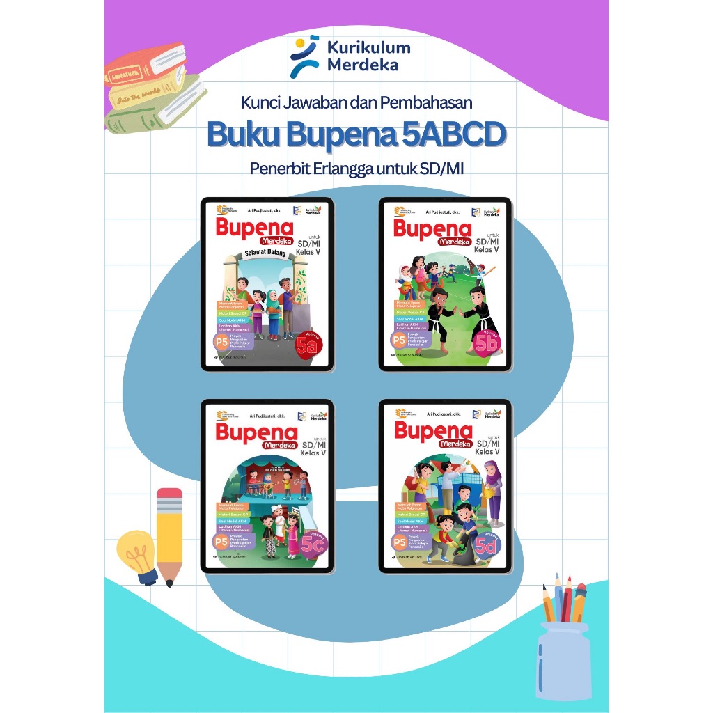 (FlLE) Kunci Jawaban BUPENA SD Kelas 5 ABCD Disertai Pembahasan