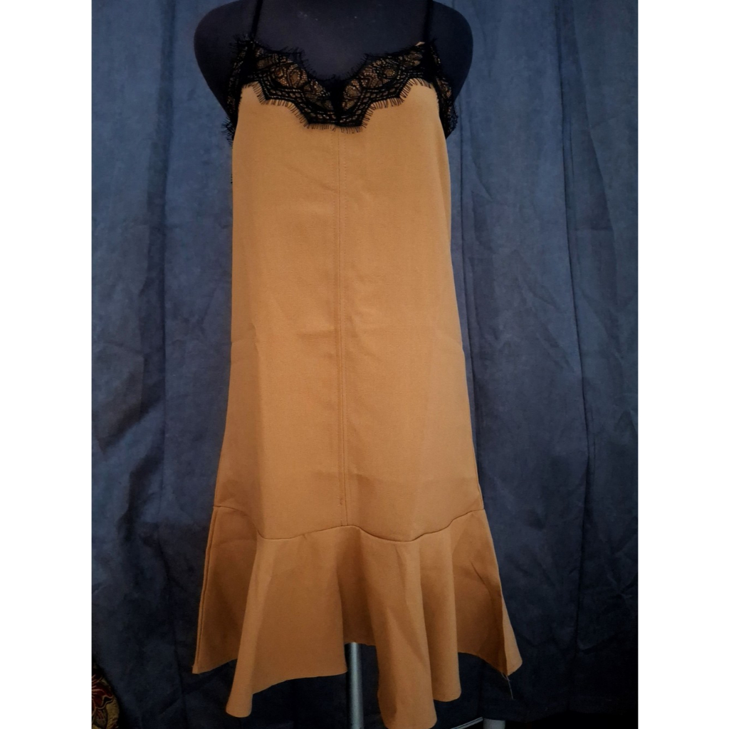 Preloved Dress Polos | Gaun Tanpa Lengan Wanita Coklat