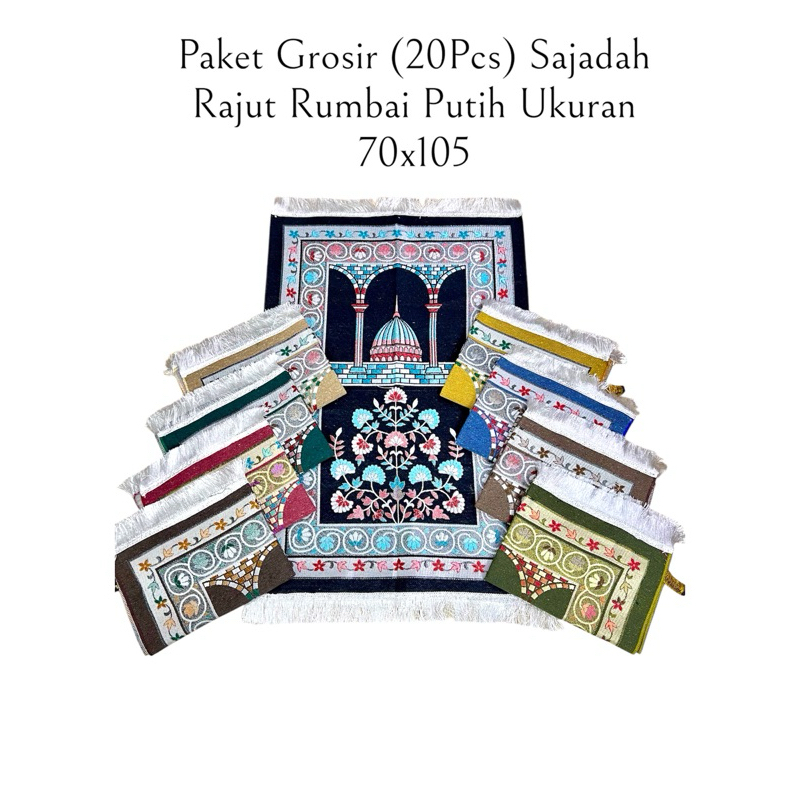 GROSIR 1KODI, Sajadah Traveling Premium Tebal Ukuran 70×110,Oleh² Haji Dan Umroh
