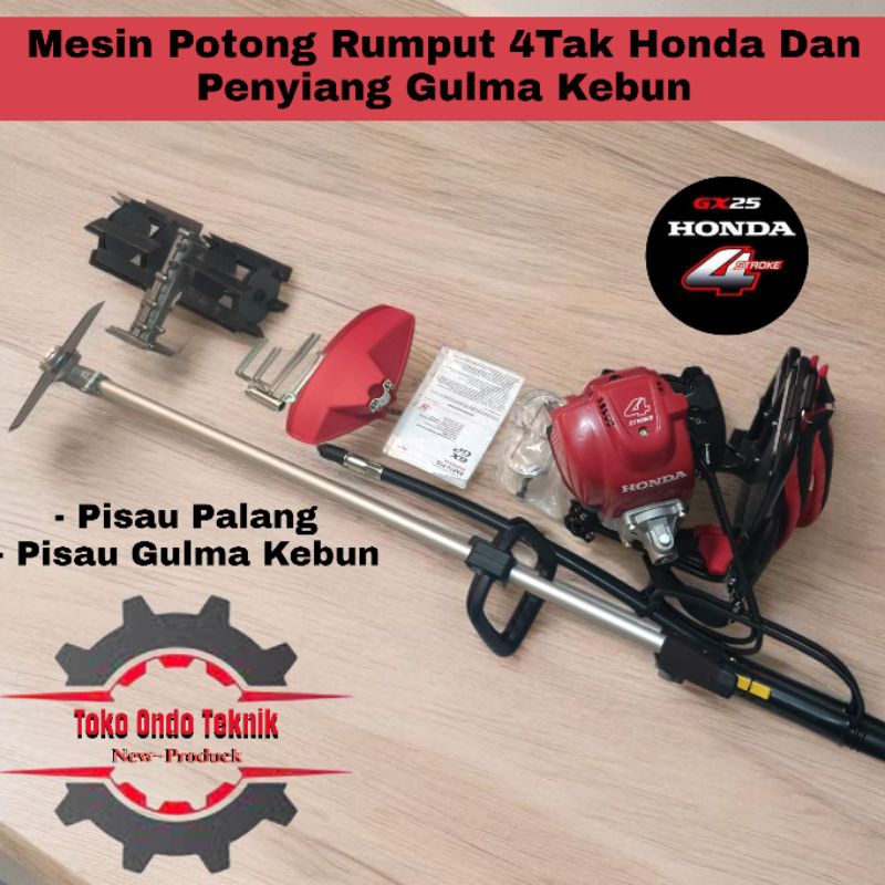 Mesin Potong Rumput 4Tak Serbaguna Honda Gx-35 Bensin Murni 2 Mata Pisau