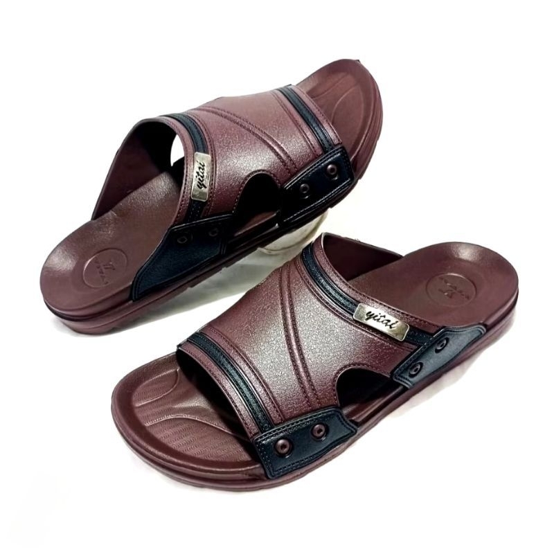 Sandal Slide Pria 39-44 Slipper Cowok Sandal Karet Jelly Shoes Import Yitai