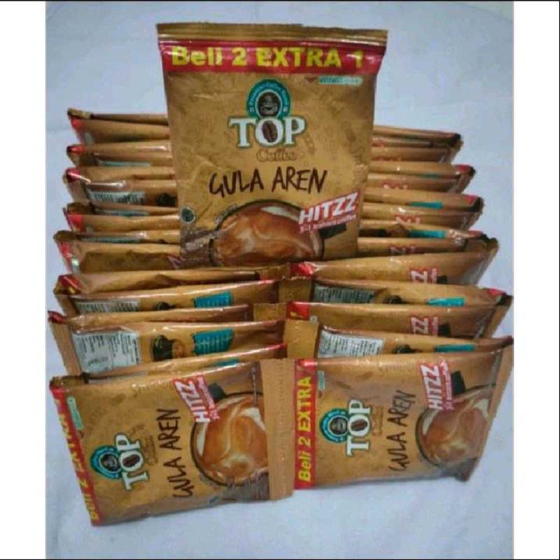 

Kopi Top Gula Aren 22 gr 1 Renceng isi 15 sachet