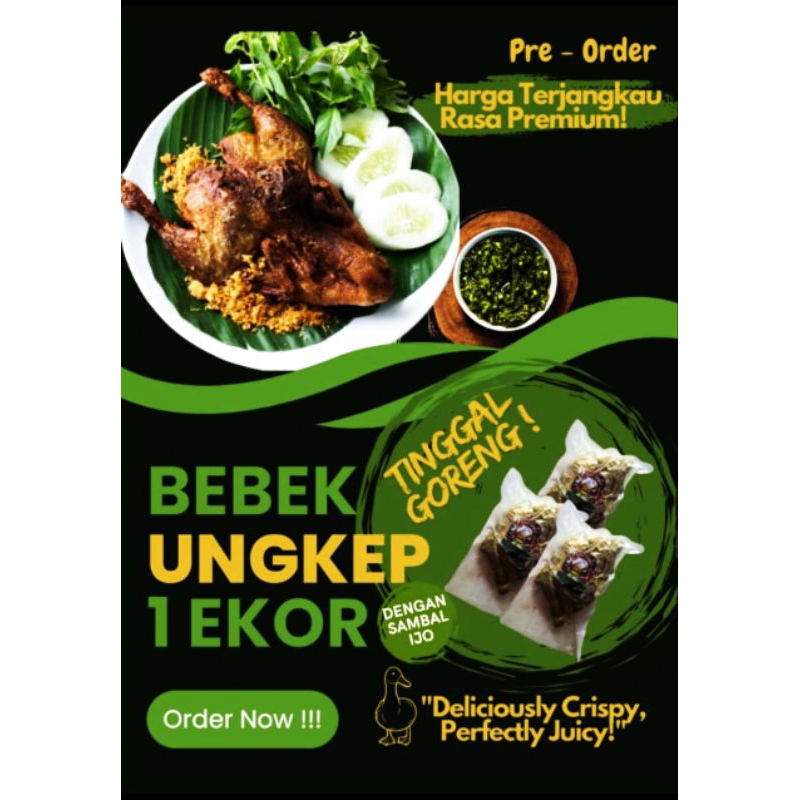 

Bebek ungkep Dan ayam Kampung ungkep prozen per 1 ekor