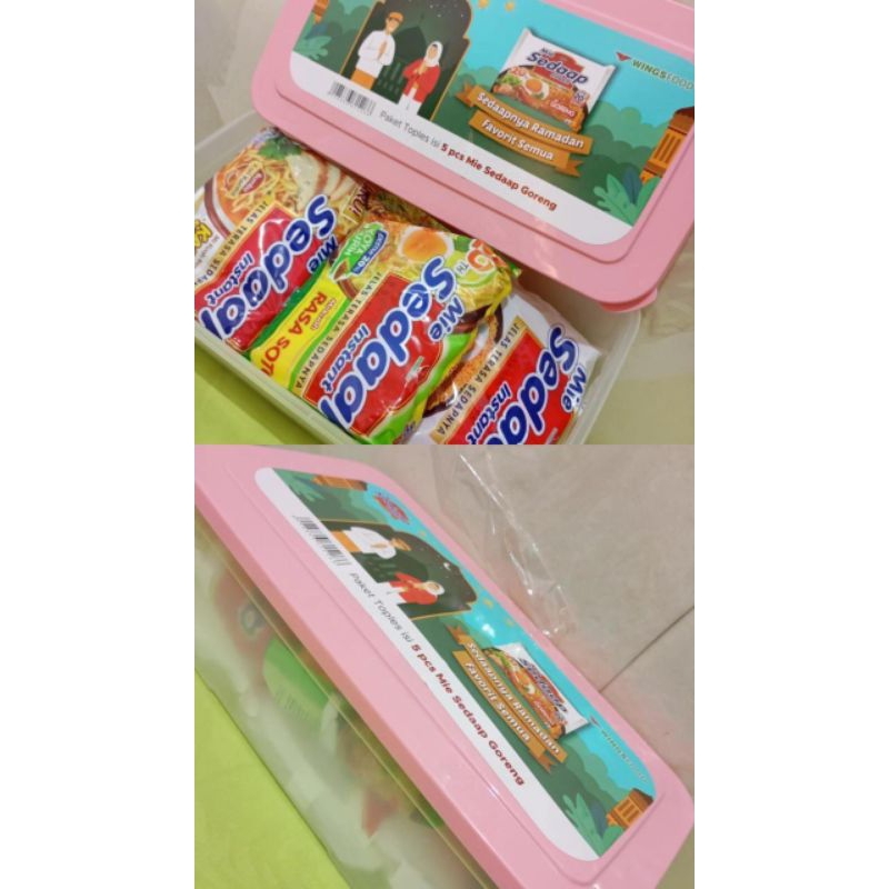 

paket toples mie sedaap isi 5 mix goreng & reebus