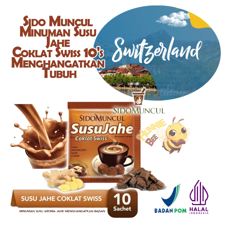 

Sido Muncul Minuman Susu Jahe Coklat Swiss 10's - Menghangatkan Tubuh