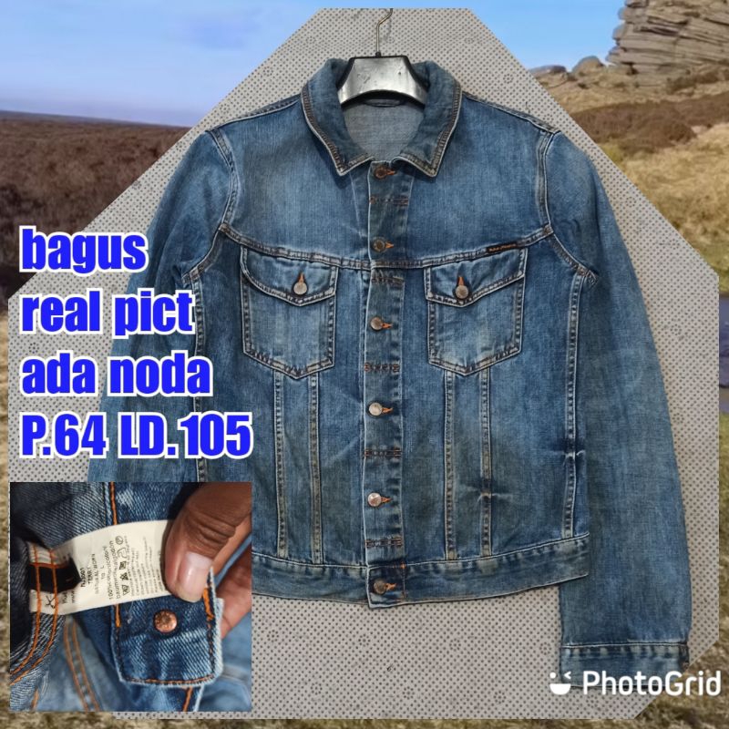 jaket trucker jeans nudie