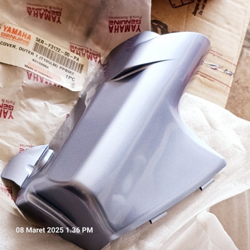 Tutup Fork depan Vega R biru langit kiri. 5ER-F3122-00-PA