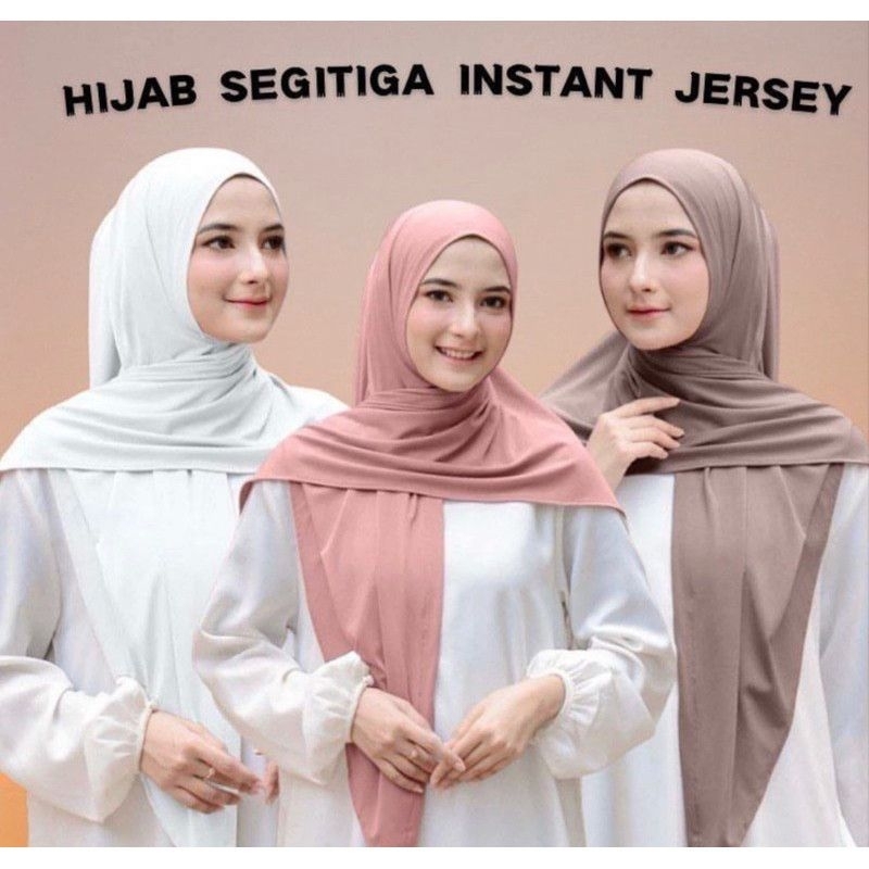 JILBAB SEGITA INSTAN JERSY / HIJAB SEGITIGA INSTAN / SEGITIGA INSTAN
