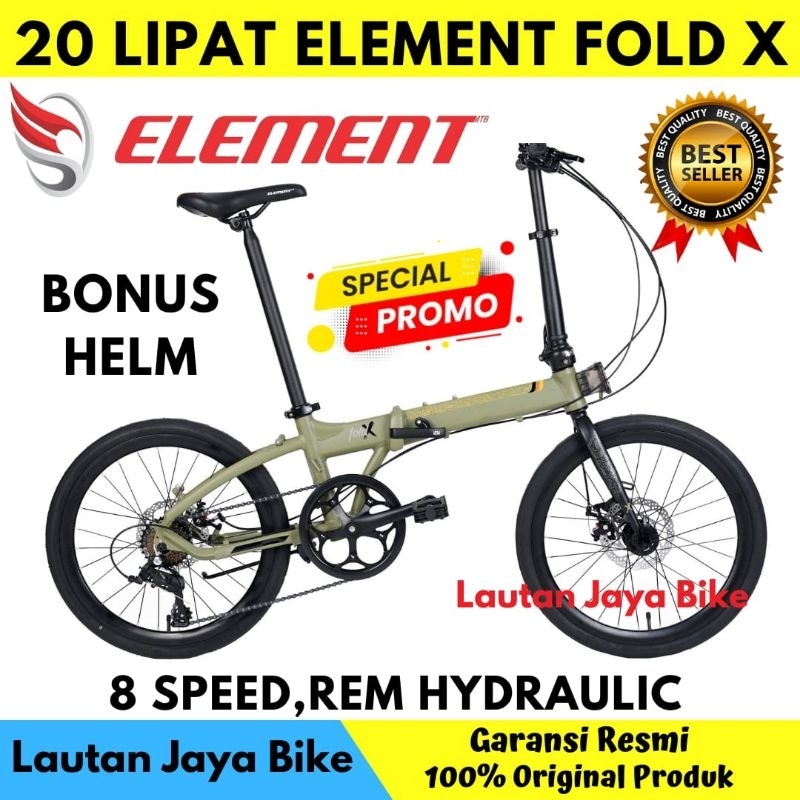 SEPEDA LIPAT 20 ELEMENT FOLDX 8 Rem Hydraulic