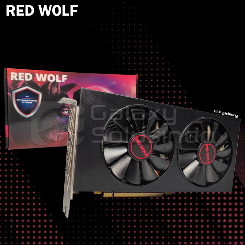 RED WOLF Radeon RX 580 8GB GDDR5 - VGA RX580 DDR5 Graphic Card