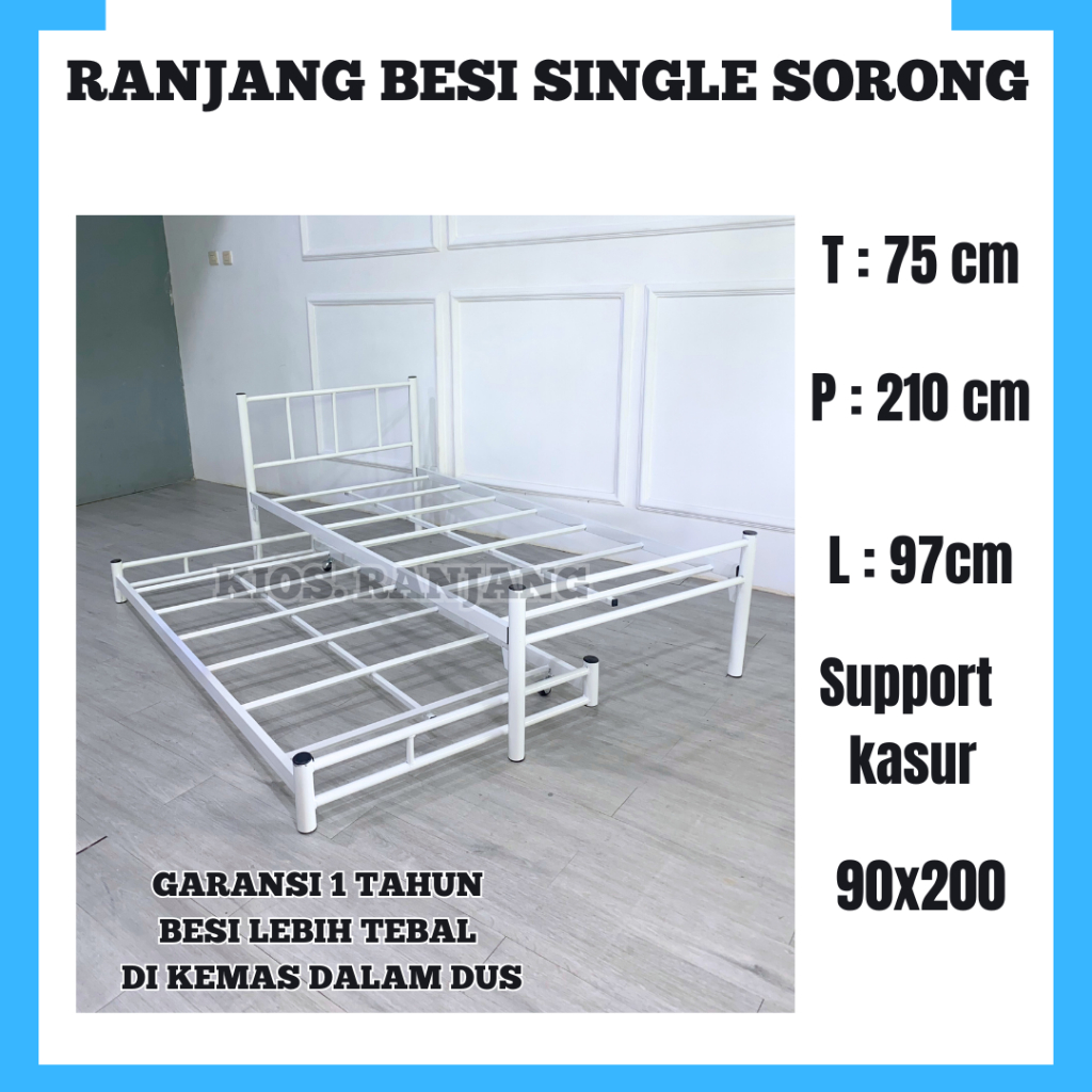 Ranjang Sorong Besi Kasur Tingkat Ranjang Susun