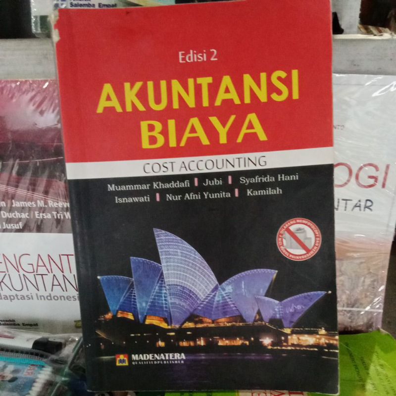 Buku Akuntansi biaya. Muammar khaddapi