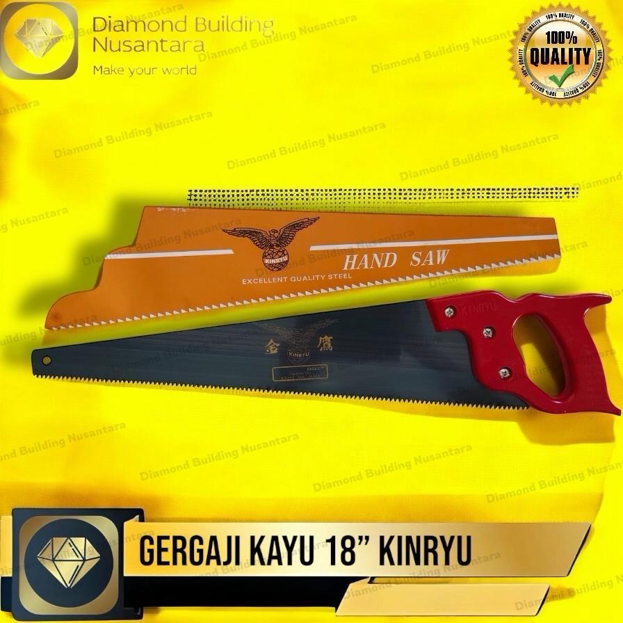 Gergaji Kayu 18" KINRYU Gergaji Tangan Kayu Kualitas TERBAIK dan TERMURAH