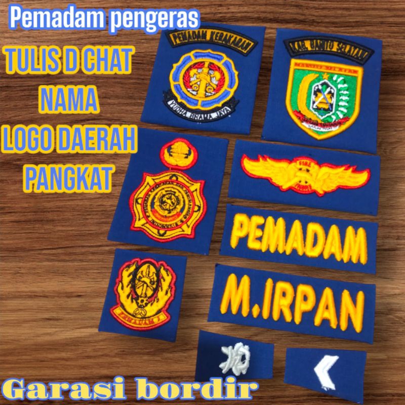 Pemadam Damkar Bordir Timbul Pengeras Custom