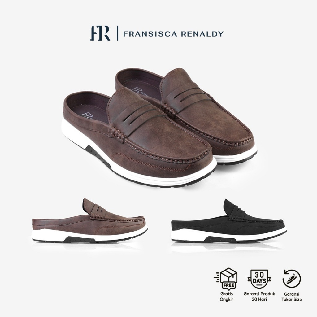 Sepatu Bustong Mules Pria Anti Slip M.Onyx 02 - Fransisca Renaldy