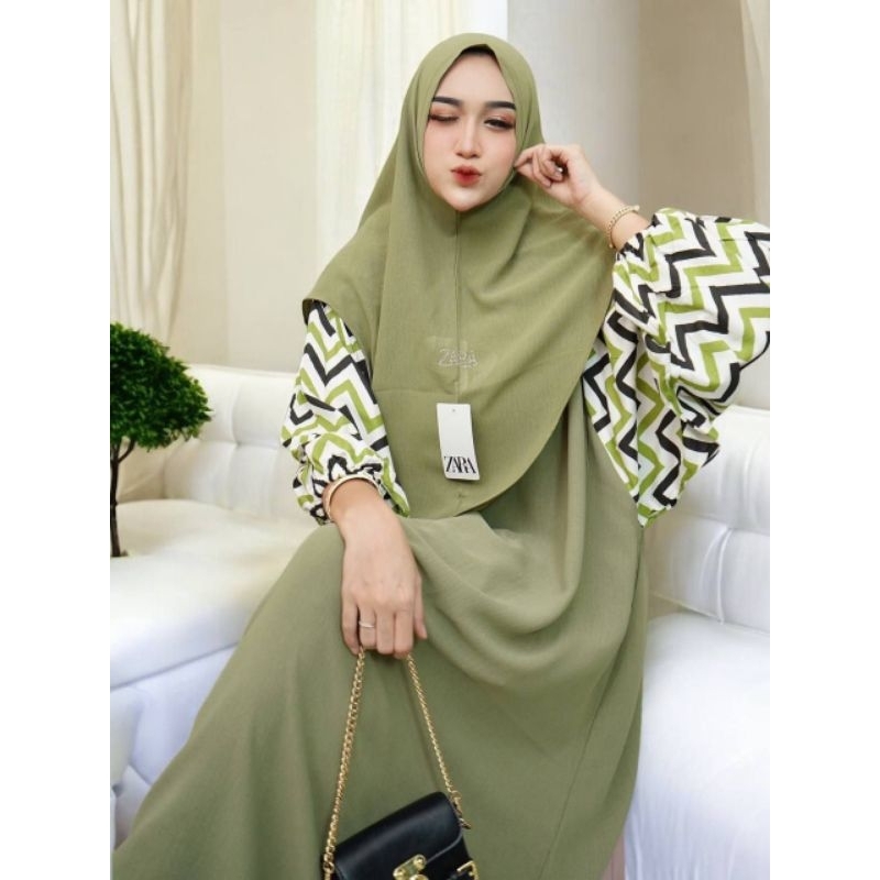 set gamis ghina zigzag
