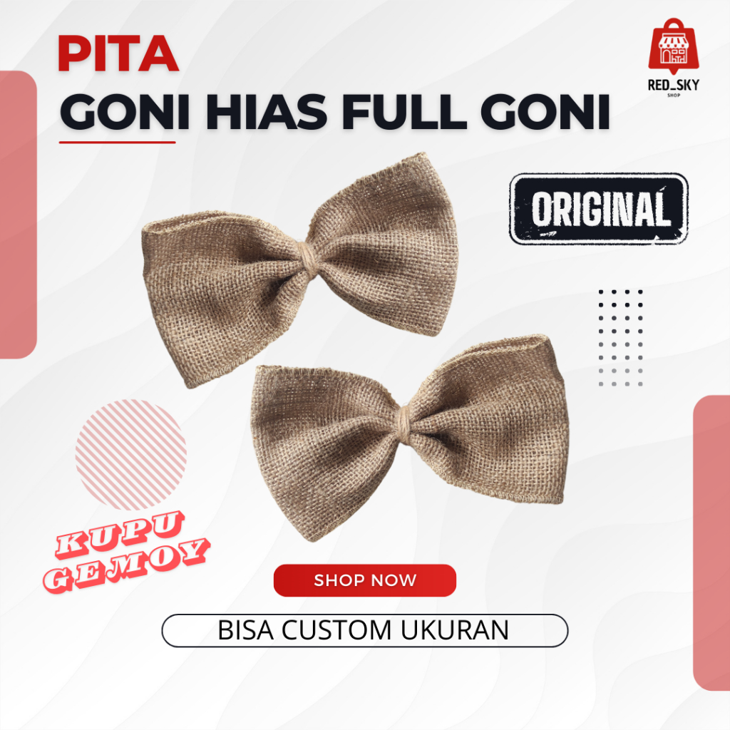 

Pita Goni Hias Bahan Kain Import Variasi Kupu Kupu Gemoy