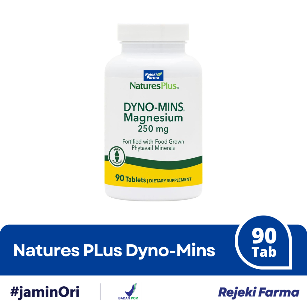 [ BPOM ] Natures Plus Dyno Mins Magnesium isi 90 Tablet - Nature's