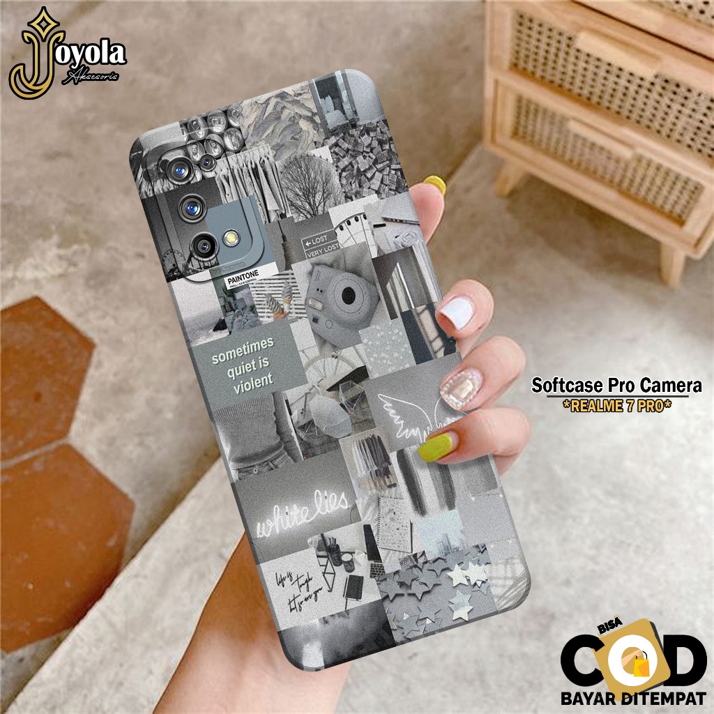JOYOLA Case REALME 7 PRO - Fashion Case Aesthetic - Softcase REALME 7 PRO - Pro Camera - Casing REAL