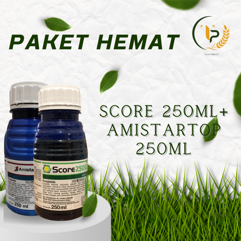 Paket Hemat Fungisida Score 250ml  & Amistartop 250ml Obat Pengendali Penyakit pada Tanaman