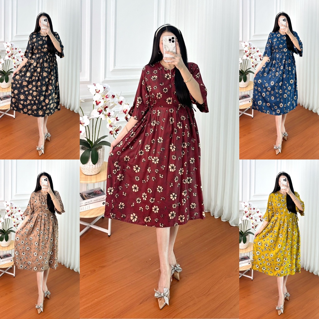 Daster chibi panjang - Daster wanita lengan panjang - Daster rayon premium - Daster kekinian - Baju 