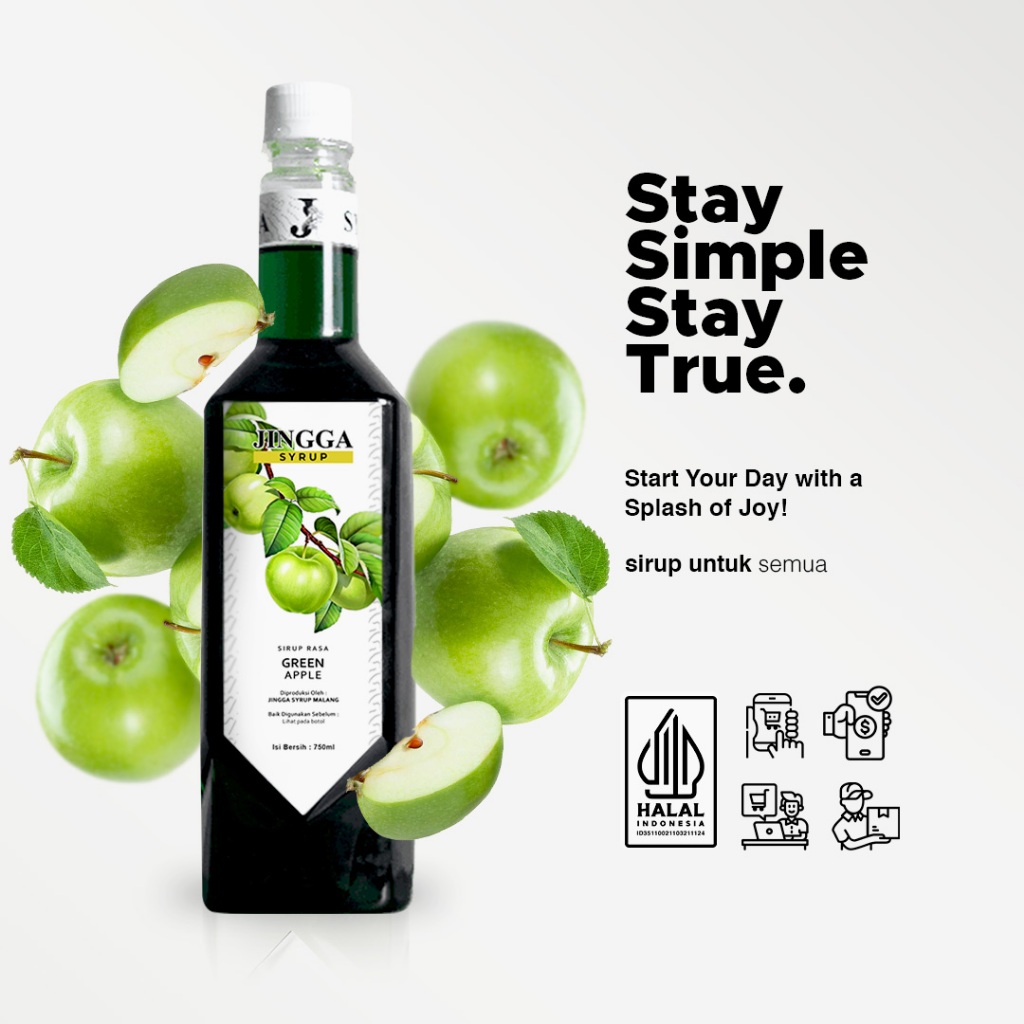 

Jingga Green Apple Syrup 750 ml - Sirup Apel Hijau Untuk Coffee Mocktail