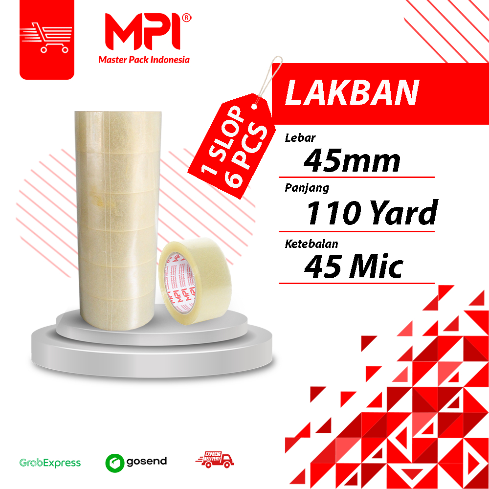 

1 SLOP [ 6 PCS ] LAKBAN BENING - LAKBAN COKLAT 45MM X 110 YARD MASTER PACK INDONESIA