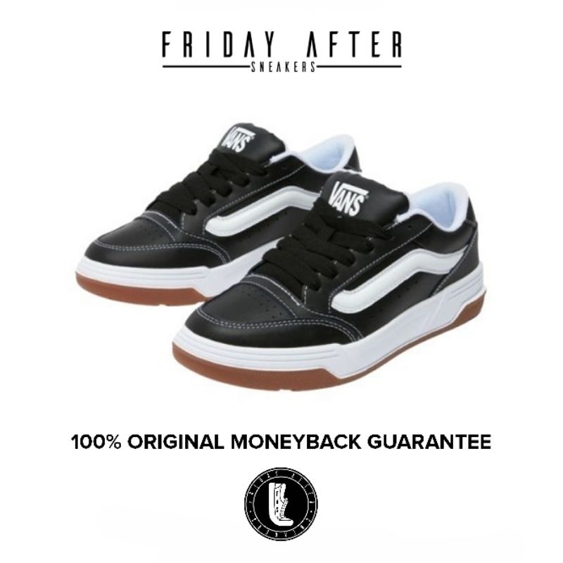 Sepatu Sneakers Pria Vans Hylane Black White Gum Original Resmi