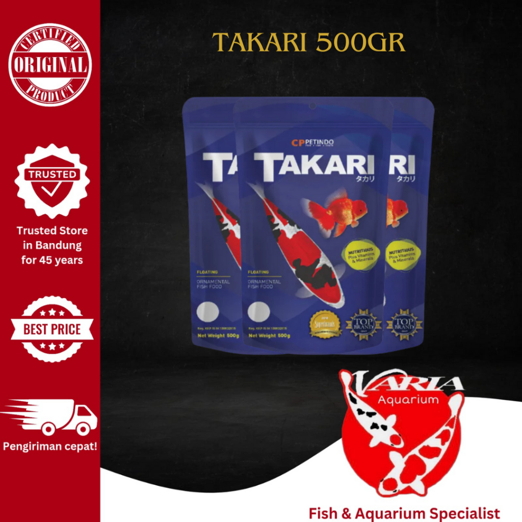 Takari 500Gram Pakan Makanan Ikan Pelet Floating 500 gram