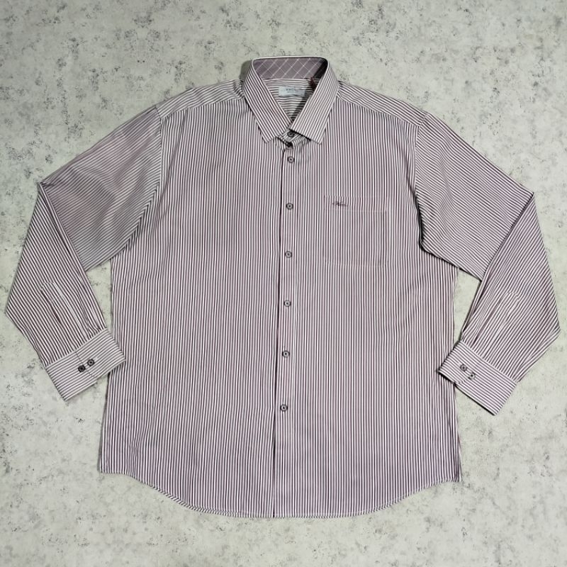 Kemeja lengan panjang motif garis-garis VACCI REGULAR FIT