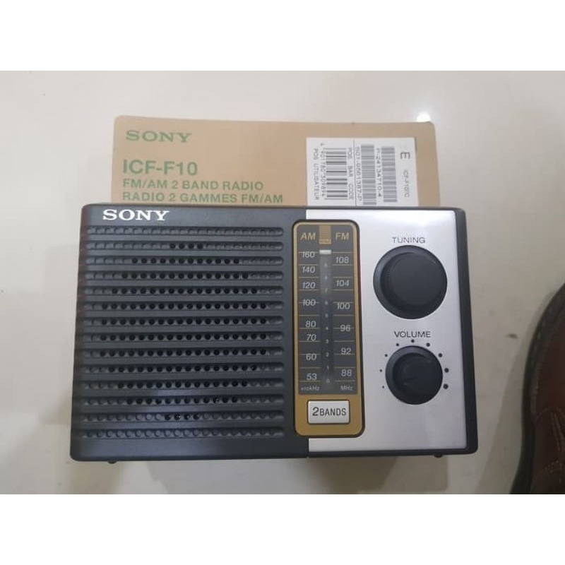 Radio Sony Am/FM Sony ICF-F10 Radio Sony Dua Band ICF F10 Original
