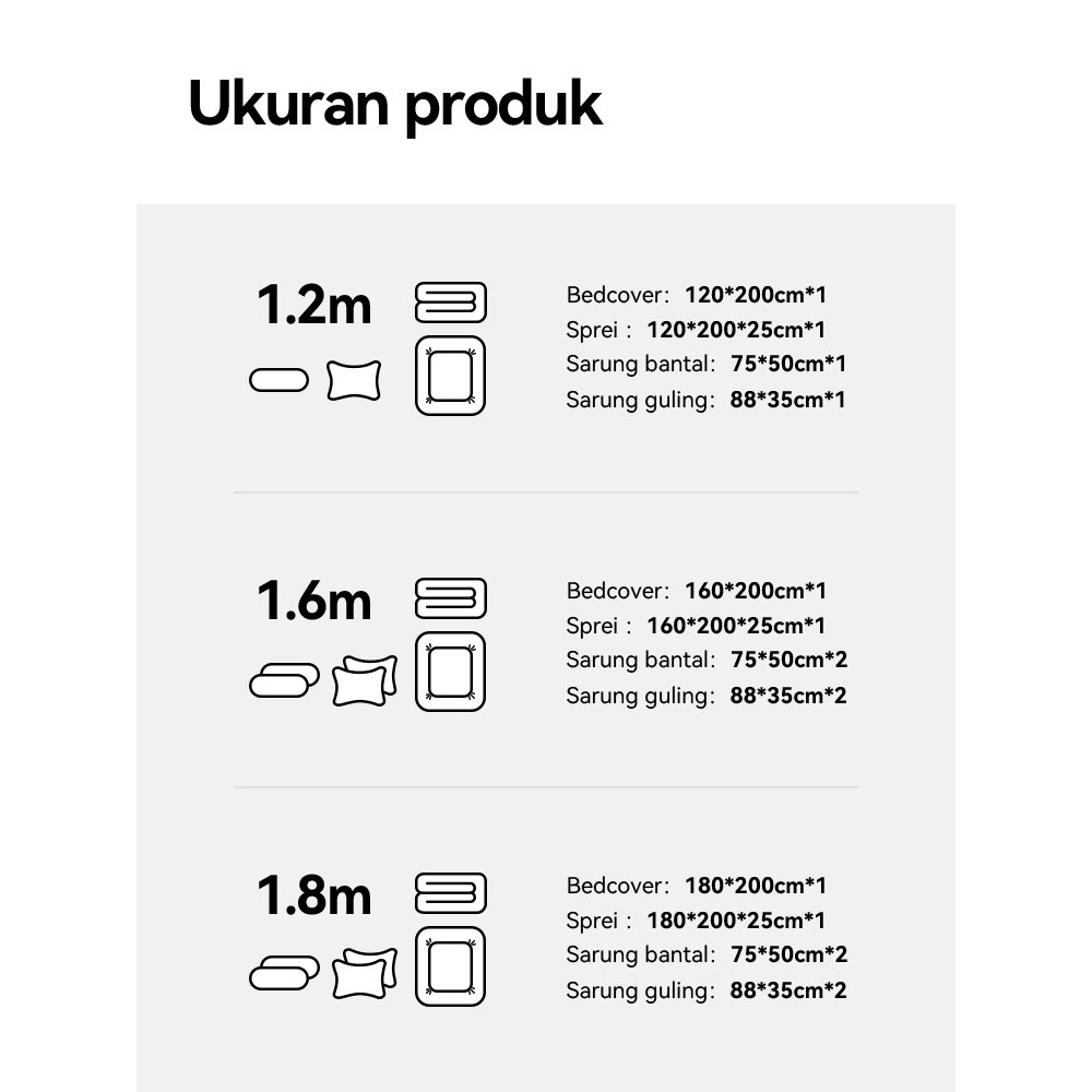 DISKON! Zara Home Bedcover Set Sprei Ukuran 120/160/180X200CM Kain Berat Bahan Lembut dan Tebal ZR