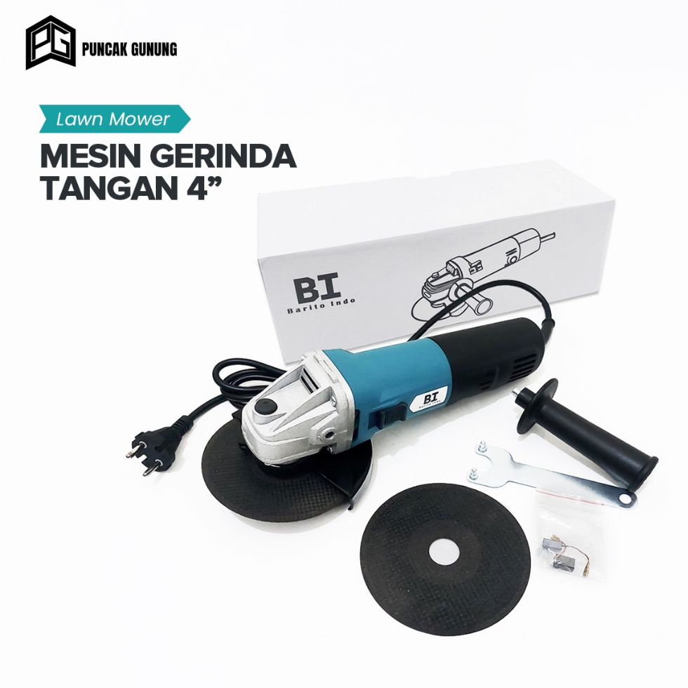 Baru Mesin Gerinda Tangan 5" Angel Grinder Listrik Alat Menghaluskan Poles Besi Gagang Kontrol