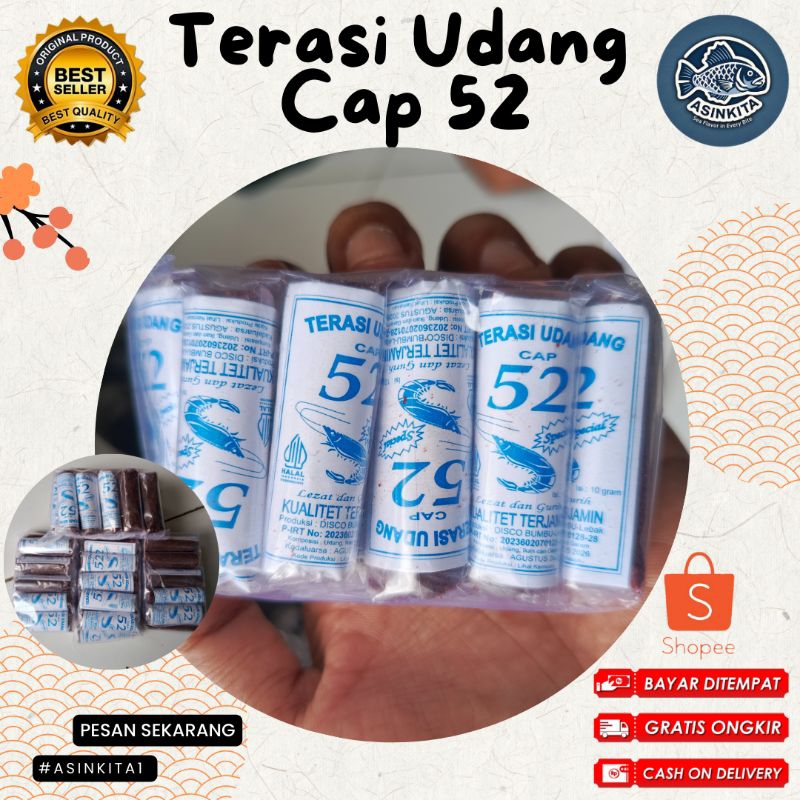 

COD terasi udang cap 52 isi 10 pcs