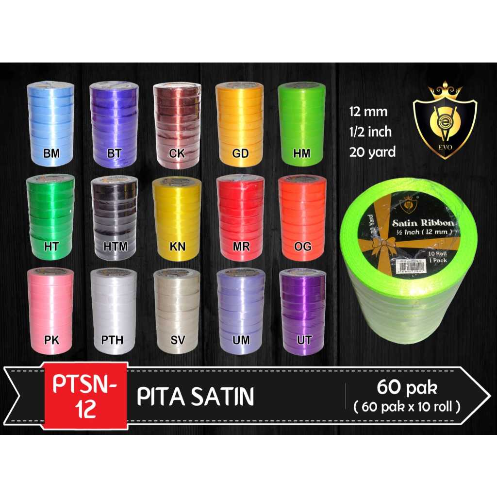 

(1 Pcs) Pita Kain 1/4 Inch / Pita Satin / Pita Kado 1/4 Inch