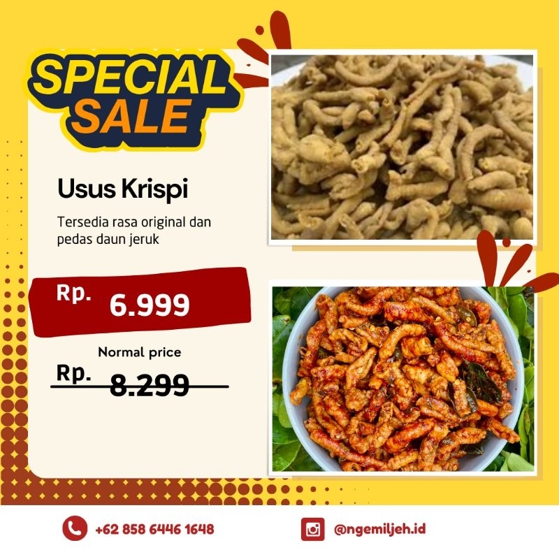 

Usus Krispi Pedas Daun Jeruk 60gr-250gr