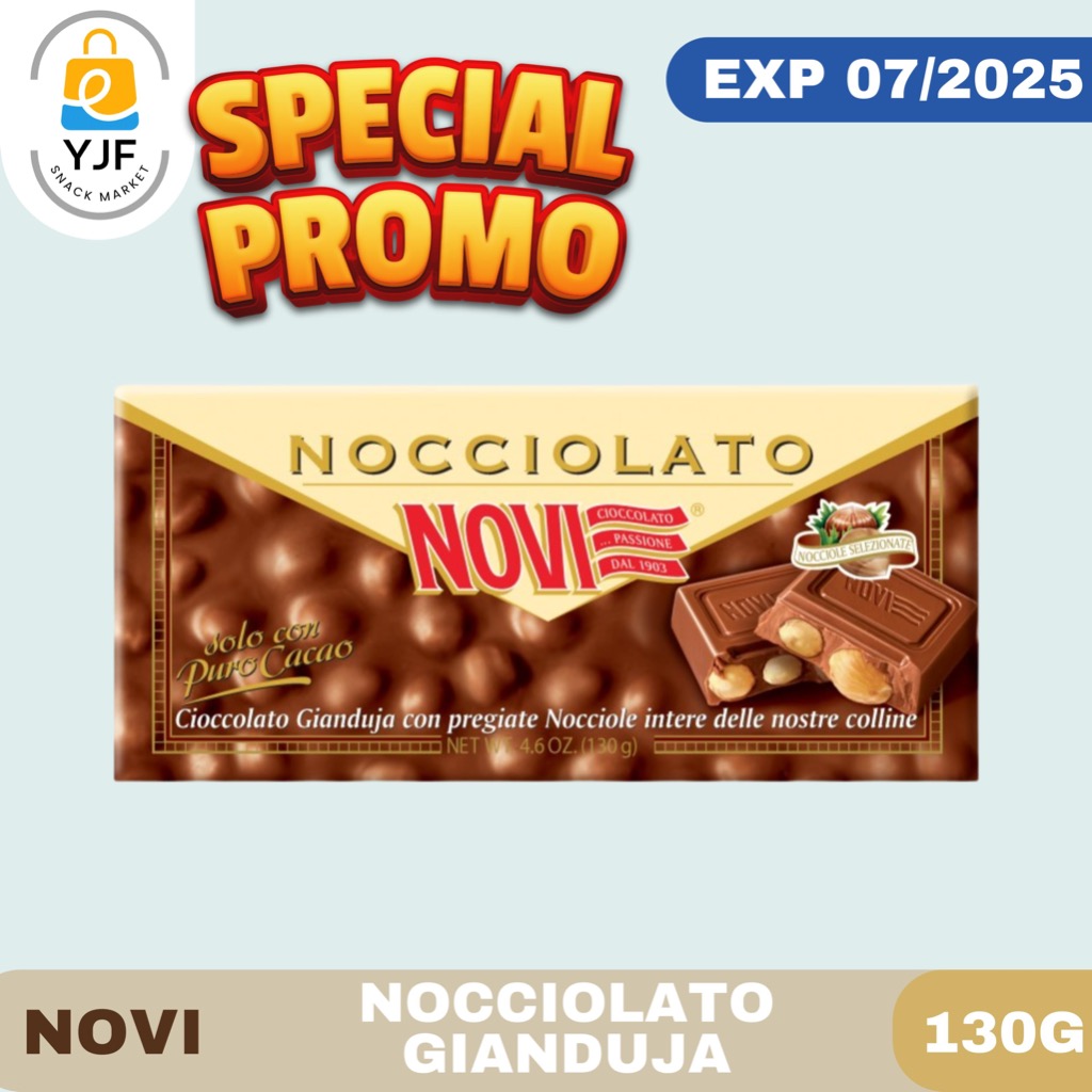 

Novi Nocciolato Gianduja / Cokelat Susu Kacang Hazelnut / Cokelat Italia / Coklat Italia / Italy / Chocolate 130g