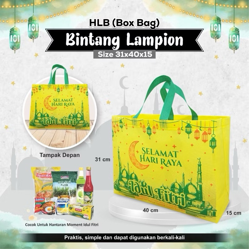 

Tas Hampers Lebaran Idul Fitri Tas Parcel Lebaran Sablon Goodie Bag Lebaran Idul Fitri 31x40x15