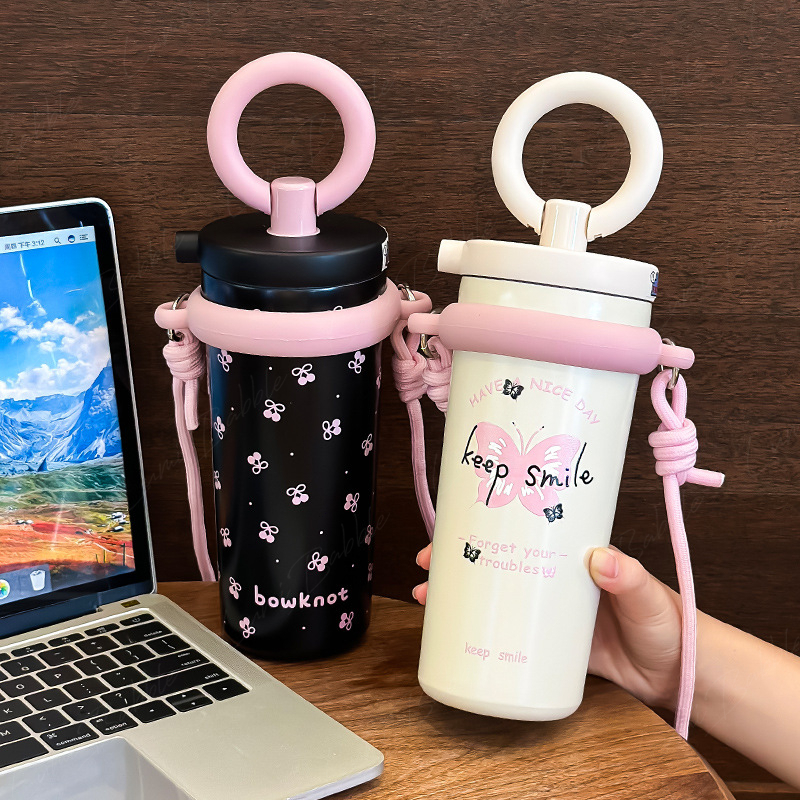 Tumbler Stainless Circle Handle With Strap 720ml SUS316 / Tumbler Stainless Handle Tali / Tumbler