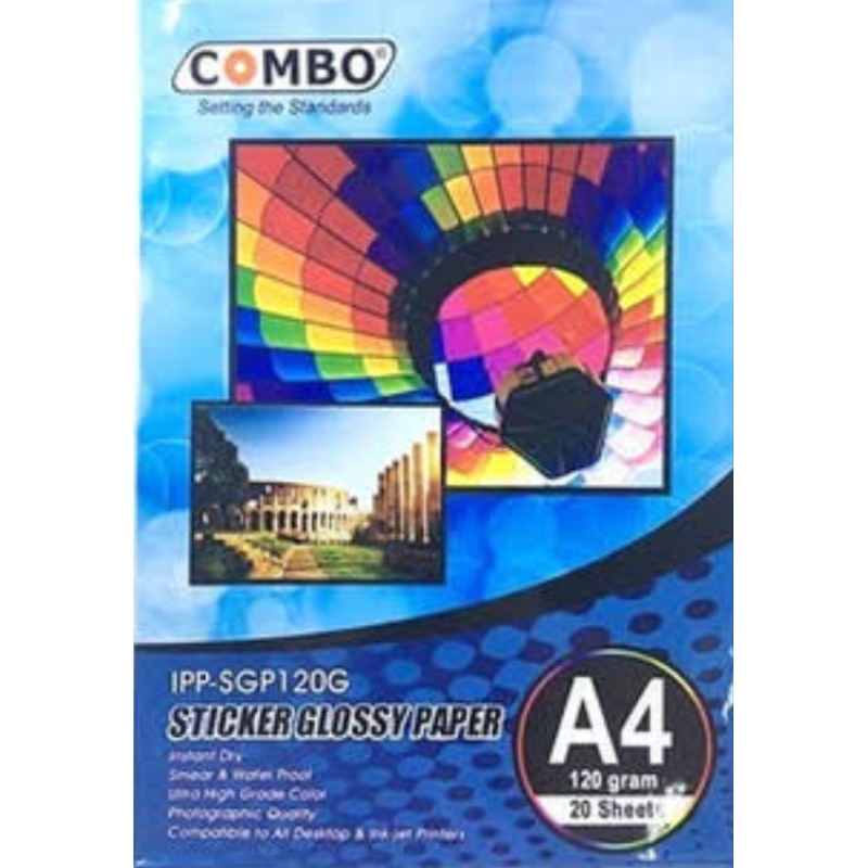 

Combo IPP-SGP120G Sticker Glossy Paper A4