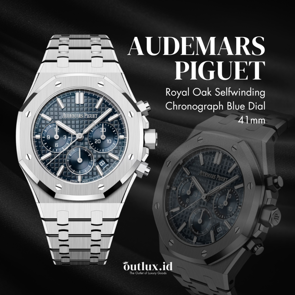 Jam Tangan Pria Audemars Piguet 41mm Royal Oak Stainles Steel/ Jam Tangan Navy Biru Pria
