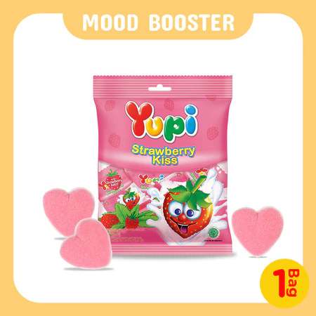 

YUPI STRAWBERRY KISS permen yupi kiss 120gr PROMO !!!