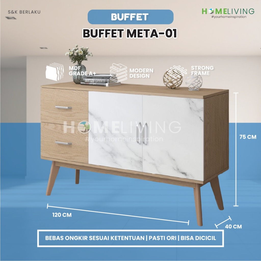 HOMELIVING-Buffet minimals/kabinet/lemari kecil/buffet tv