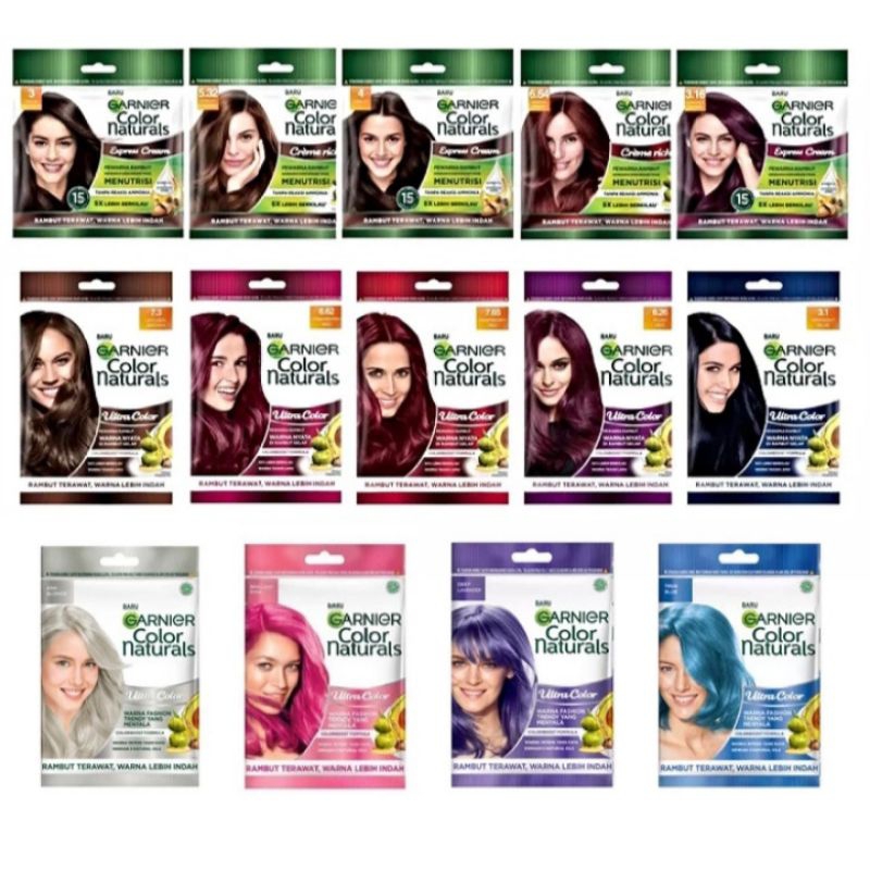 Garnier Hairan Color Naturals Sachet | Pewarna Rambut | Semir Rambut Garnier | Sachet