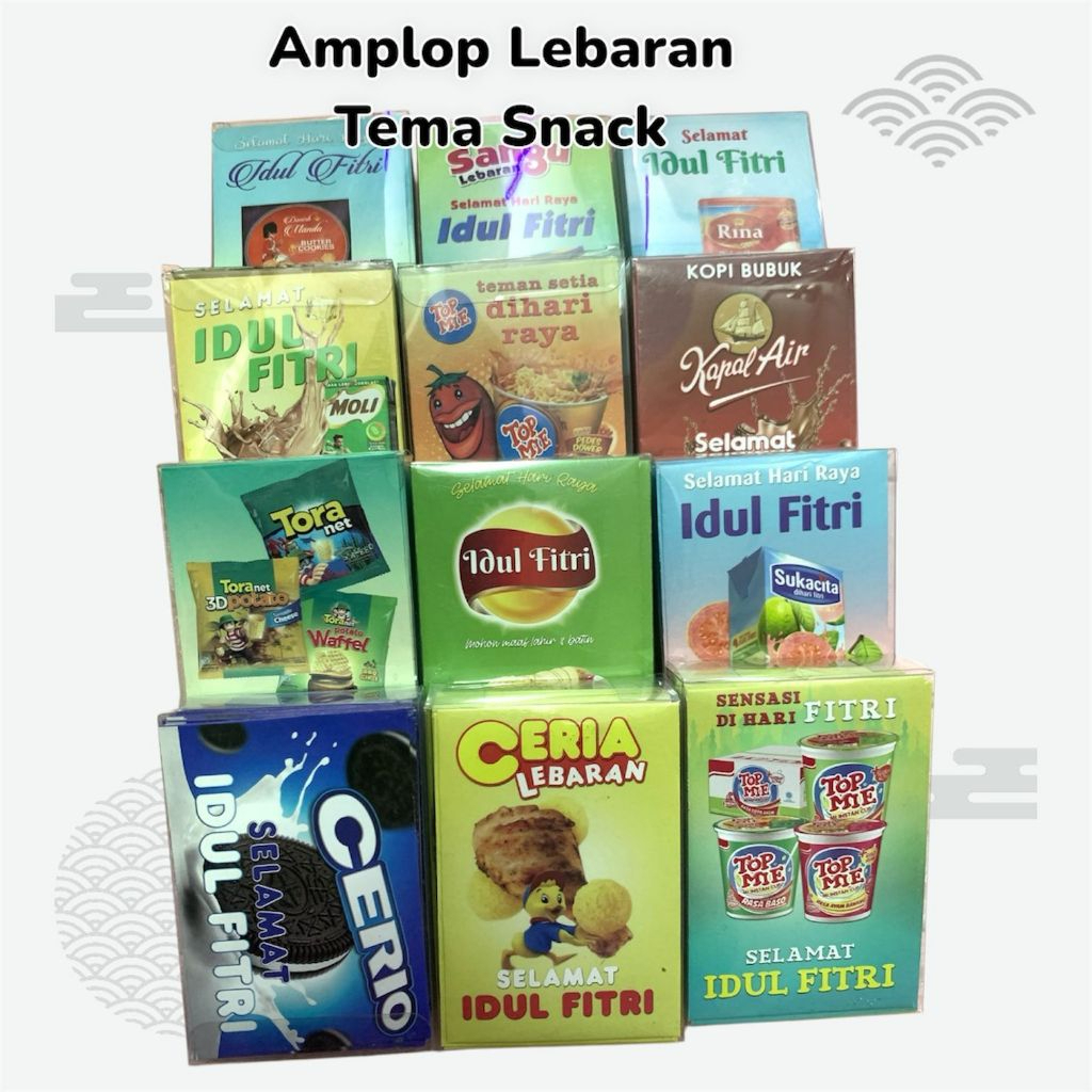 

Amplop Lebaran Angpao Viral Unik Tema Snack 2025 Ukuran M Isi 10 Pcs