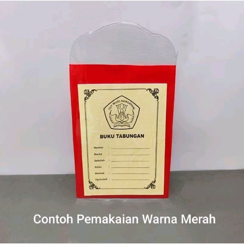 

10 Lembar Sampul Buku Plastik Iuran Spp / Sampul Buku Tabungan